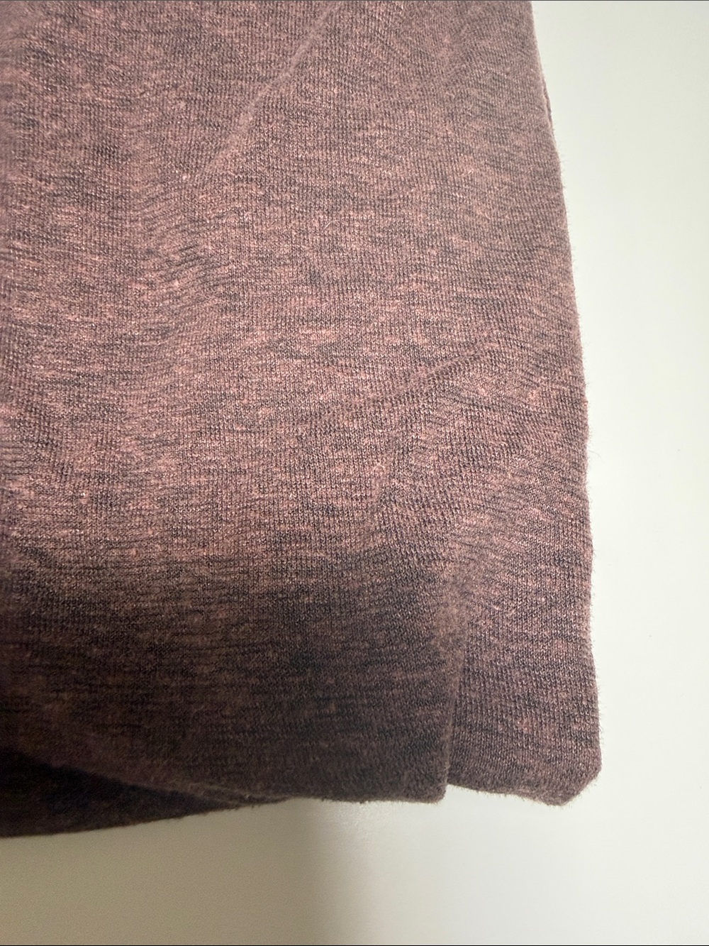 Prana Women's Short Sleeve Tee in Heather Plum Brown - Picture 5 of 6